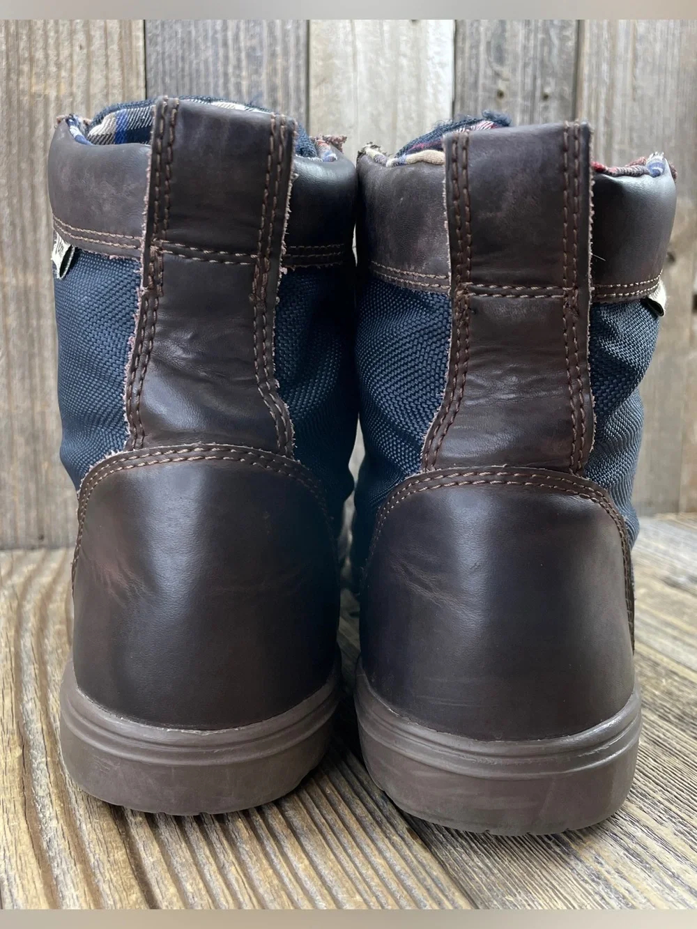 Lems Boulder Boot Mens Size 10 Navy Stout Zero-Drop Wide Toe Box Boots Comfort